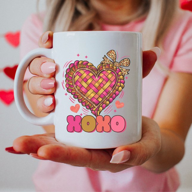 Caneca De Café Trendy XOXO Heart (Criador carregado)