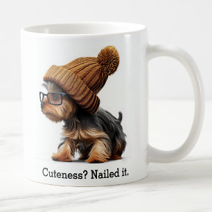 Caneca De Café Trendy Yorkie com Legal vibrações Hipsteres