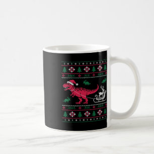 Caneca De Café Trenó de Rena Dinossauro Natal Feio 