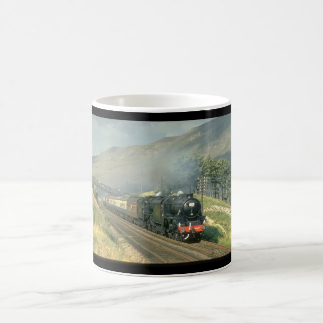 Caneca De Café Trens do steam-hauled_Steam da estrada de ferro (Centro)
