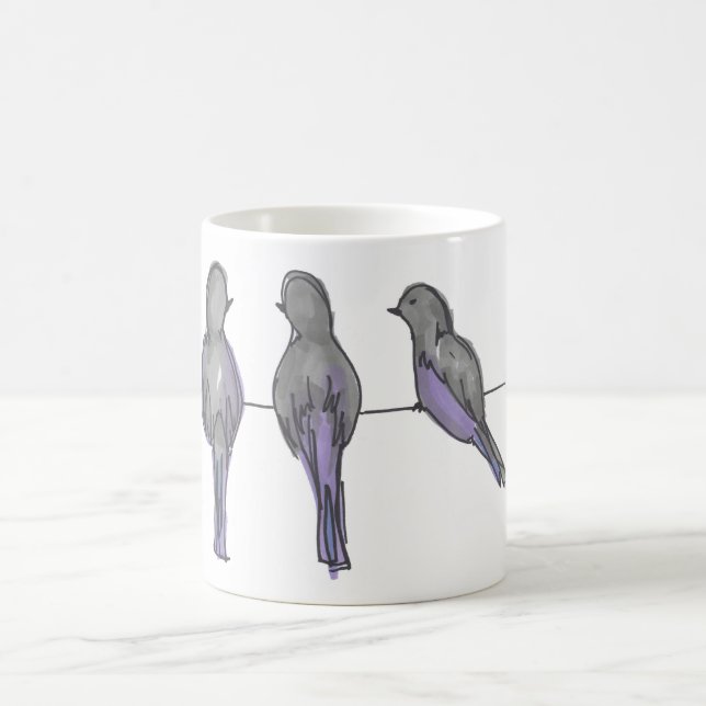 Caneca De Café Três amigos do pombo (Centro)
