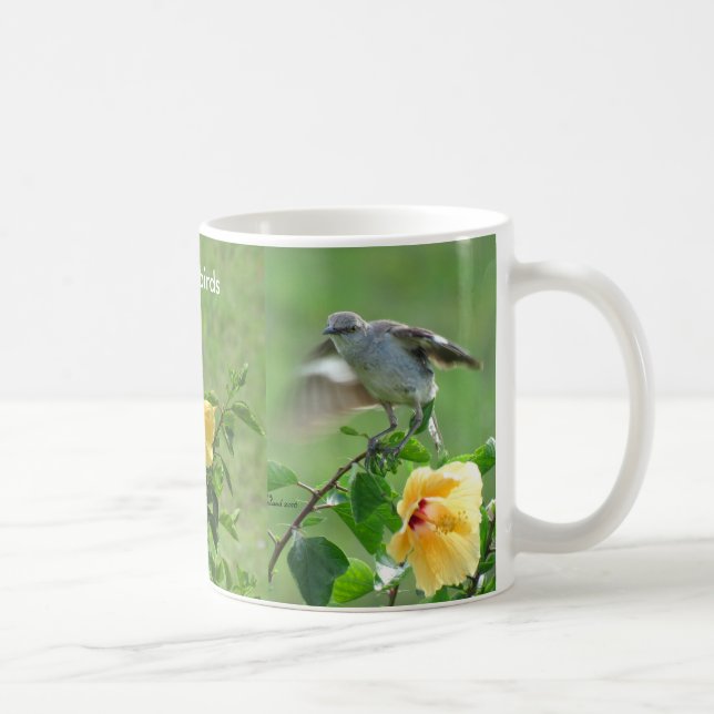 Caneca De Café Três aves-mockingbird Flores Mug (Direita)