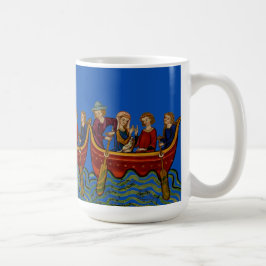 Caneca De Café Três barcos no azul do rio