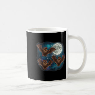 Caneca De Café Três Bat Abaixo Da Lua Cheia Engraçada Memória Cós