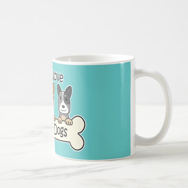 Caneca De Café Três cães australianos do gado (Direita)