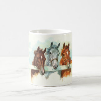 Caneca De Café Três cavalos Cinzas de Mug, Castanheiro e Castanhe