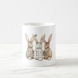 Caneca De Café Três Coelhinhos Fofos