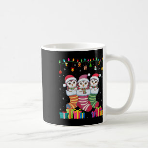 Caneca De Café Três Coruja Snowy Em Meia Meninos Meninas Crianças