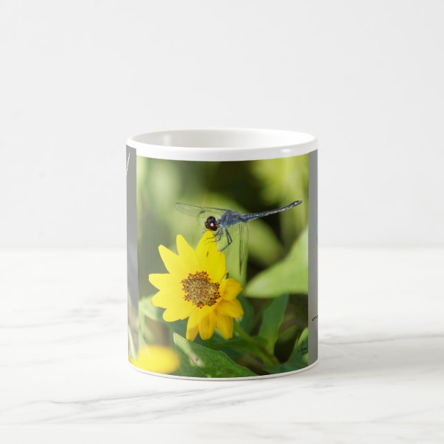Caneca De Café Três Dragonflies Fllower Mug (Centro)