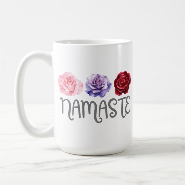 Caneca De Café Três Flores Namaste (Esquerda)