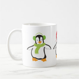 Caneca De Café Três Fofos Pinguins Dançando