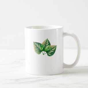 Caneca De Café três folhas verdes para camiseta