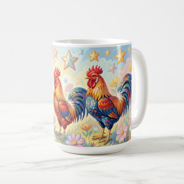 Caneca De Café Três galos (Frente Esquerda)