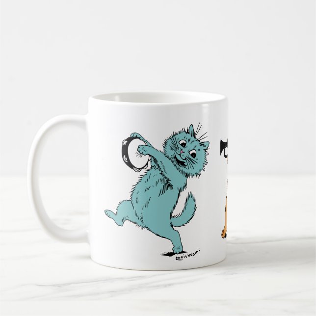 Caneca De Café Três gatos musicais Louis Wain (Esquerda)