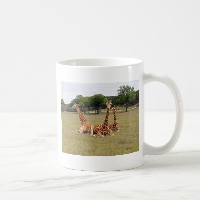 Caneca De Café Três Girafa na Jante Fóssil (Direita)