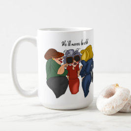 Caneca De Café Três Gossipers Cartoon Coffee Mug