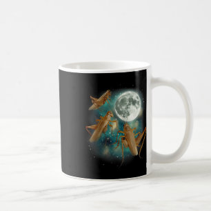 Caneca De Café Três Grilos Lua 3 Inseto Uivando Meme Magia Cur