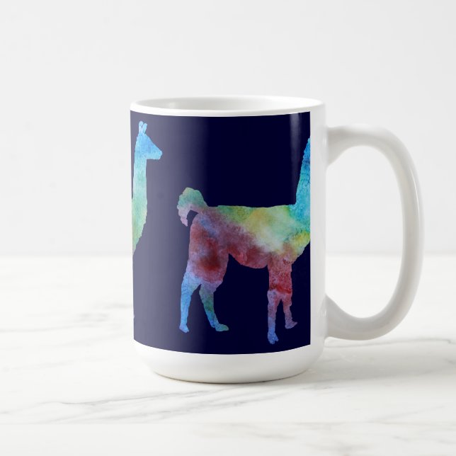 Caneca De Café Três lamas delgados de Colorwashed (Direita)