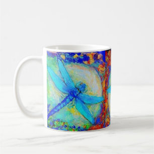 Caneca De Café Três libélulas azuis de "Zinger"