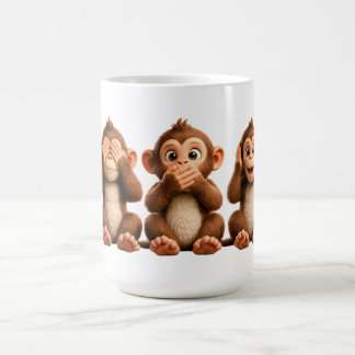 Caneca De Café Três Macacos Sábios
