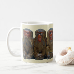 Caneca De Café Três Macacos Sábios