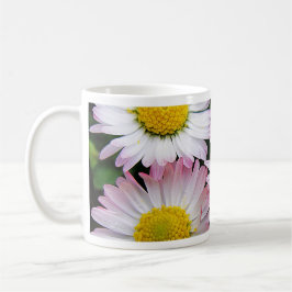 Caneca De Café Três margaridas rosa