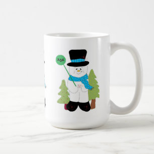 Caneca De Café Três Pequenos Bonecos de Neve