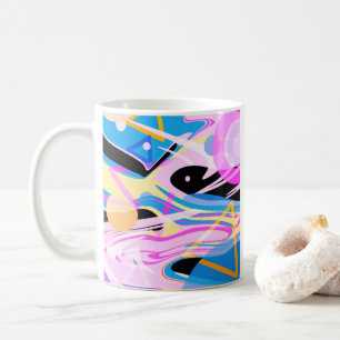Caneca De Café Três pintura geométrica Abstrato