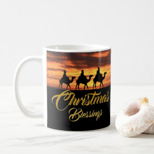 Caneca De Café Três reis sábios Deserto Por do sol Natal Bênç
