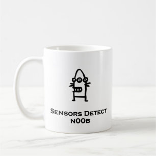 Caneca De Café Três Sensores de Bot de Olho Detectam n00b