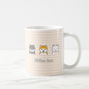 Caneca De Café Três Shiba Inu Dog Amigos Pixel Art Coffee Mug