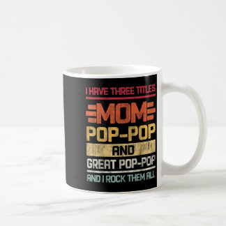 Caneca De Café Três Títulos Pai Avô &amp; Excelente Avô E Eu