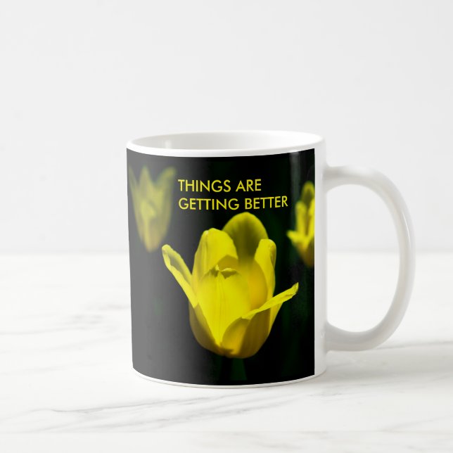 Caneca De Café Três Tulipas Amarelas (Direita)