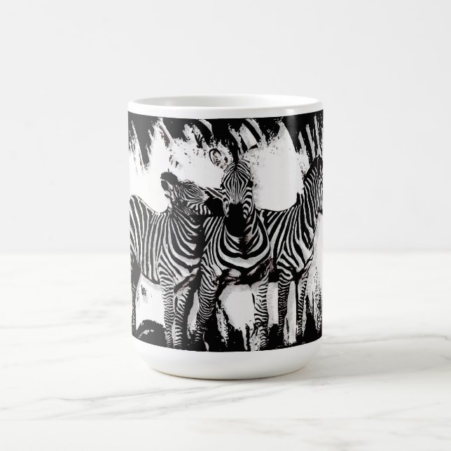 Caneca De Café Três Zebras Pintando (Centro)