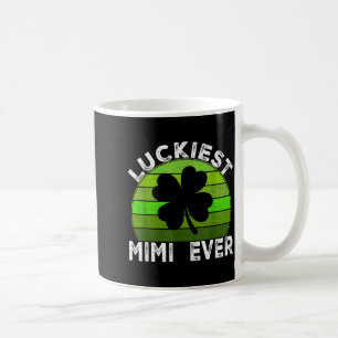 Caneca De Café Trevo de quatro folhas mais sortudo da Mimi, feliz