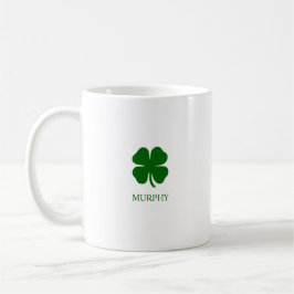 Caneca De Café Trevo de Quatro Folhas Verde Personalizado Sorte I