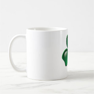 Caneca De Café Trevo de Três Folhas Shamrock Verde