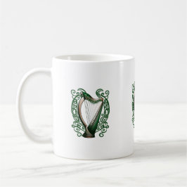 Caneca De Café Trevo Irlandês Harpa