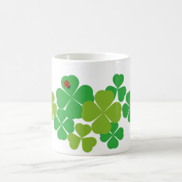 Caneca De Café Trevo & joaninha do dia de St Patrick