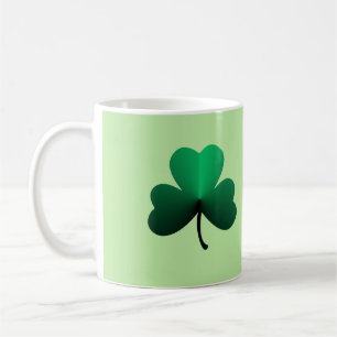 Caneca De Café Trevo Verde de Três Folhas