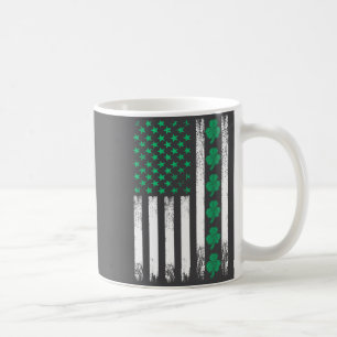 Caneca De Café Trevos de Bandeira Americana Irlandesa St Patricks
