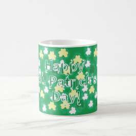 Caneca De Café Trevos no dia de St Patrick