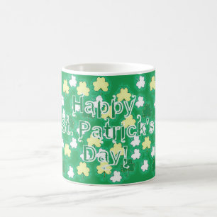 Caneca De Café Trevos no dia de St Patrick