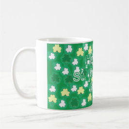 Caneca De Café Trevos no dia de St Patrick