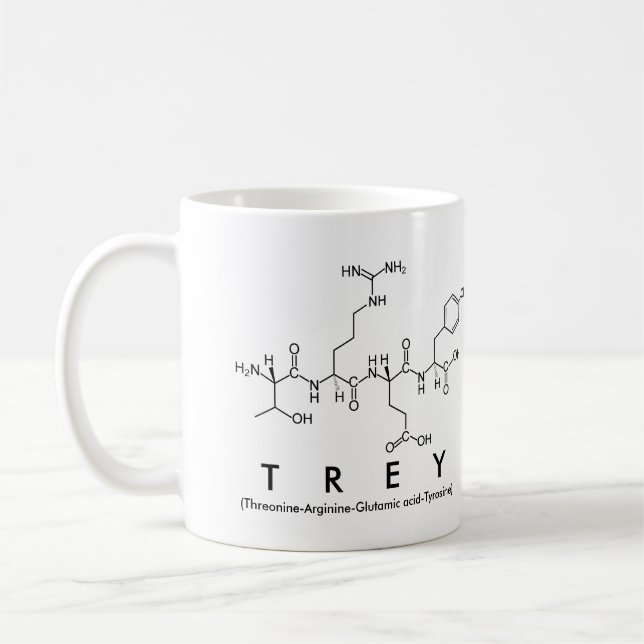 Caneca De Café Trey peptide name mug (Esquerda)