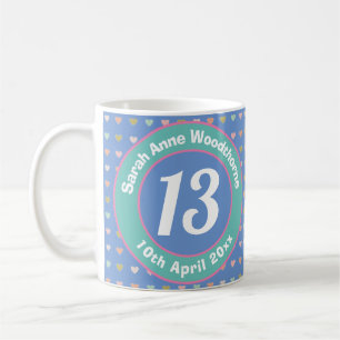Caneca De Café Treze Anos De Idade. Aniversário.