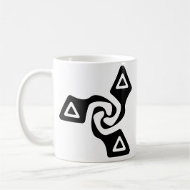 Caneca De Café Tri setas básicas (preto)