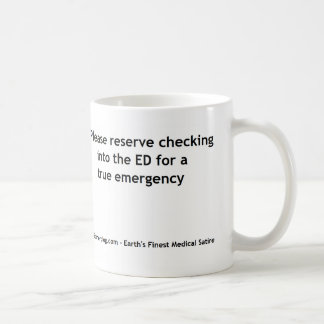 Caneca De Café Triagem do departamento de emergência