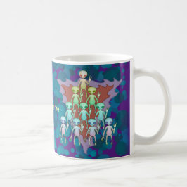 Caneca De Café Triângulo Alienígena Violeta