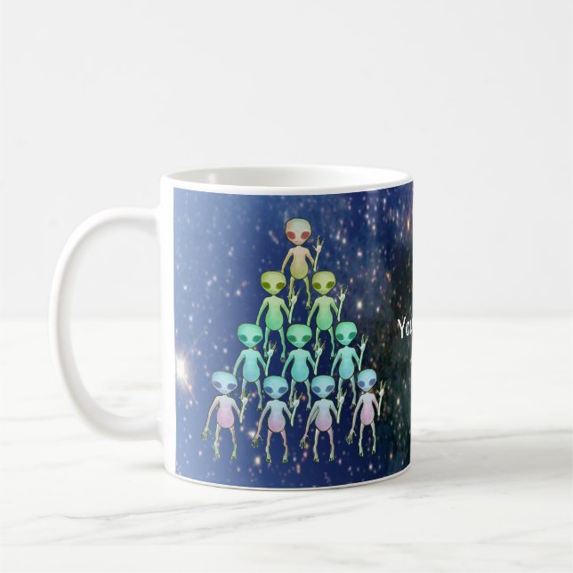 Caneca De Café Triângulo de alienígena (Esquerda)